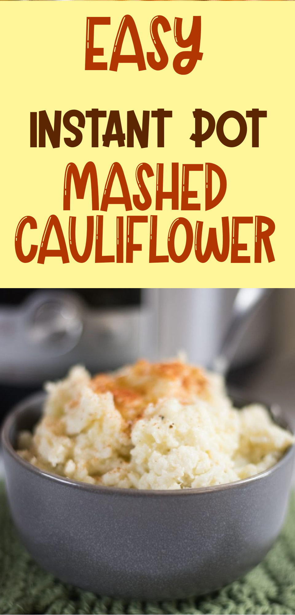 These keto friendly cauliflower mashed potatoes are so good you won't even miss the traditional mashed potatoes. Made in your instant pot they are a fast and easy side dish that will become a family favorite in no time!