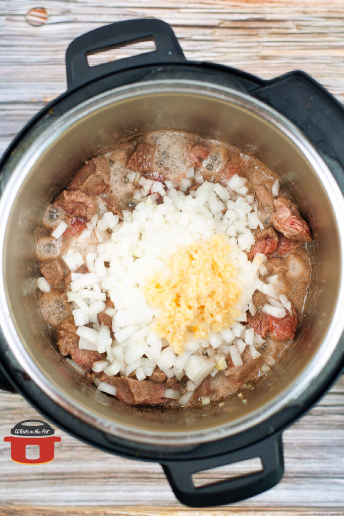 beef and onions in instant pot