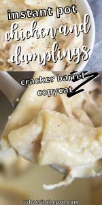 Instant Pot Chicken and Dumplings - Cracker Barrel Copycat Recipe ...